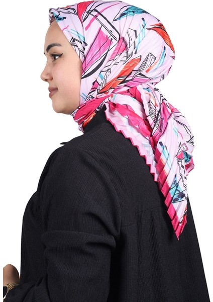 Desenli Pliseli Eşarp - Desen-03 - Renk-12