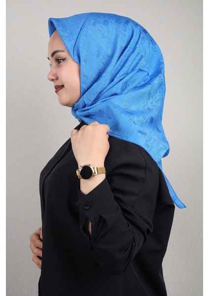 Kendinden Desenli Monogram Floş Eşarp - Desen-02 - Renk-07