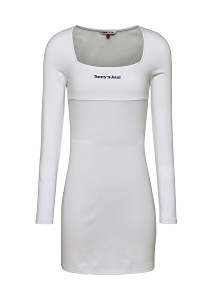 Tommy Jeans Kadın Serıf Lınear Ls Bodycon Elbise