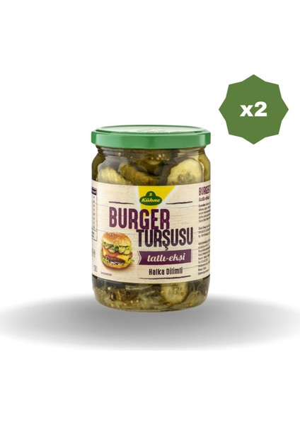 Halka Dilimli Burger Turşusu 580 ml - (2 Adet)