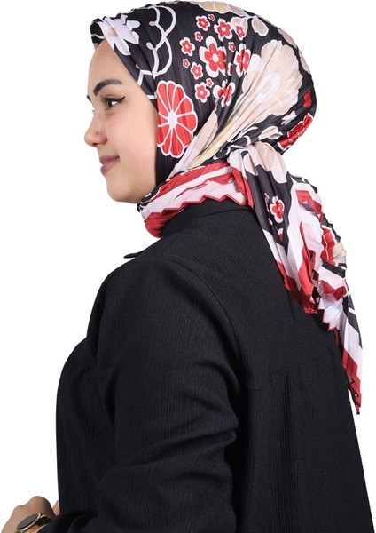 Desenli Pliseli Eşarp - Desen-05 - Renk-01