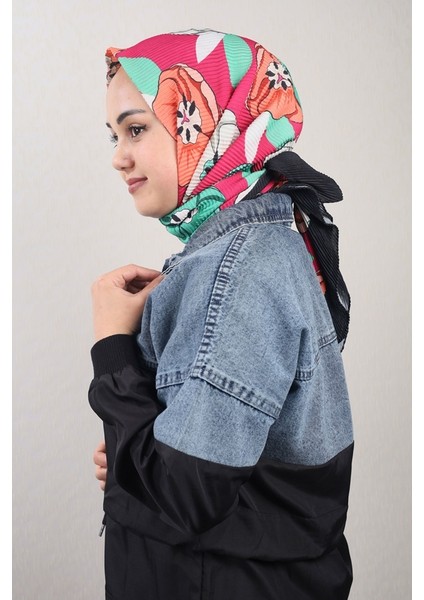 Desenli Pliseli Eşarp - Desen-07 - Renk-05