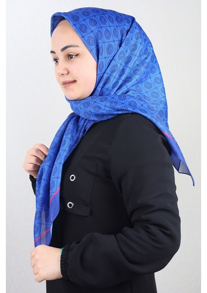 Desenli Naturel Pamuk Eşarp - Desen-05 - Renk-22