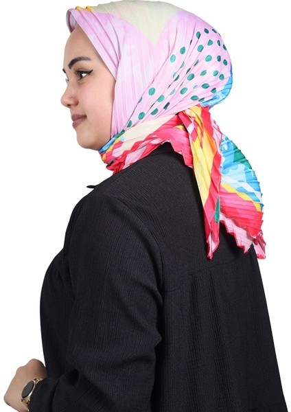 Desenli Pliseli Eşarp - Desen-06 - Renk-10
