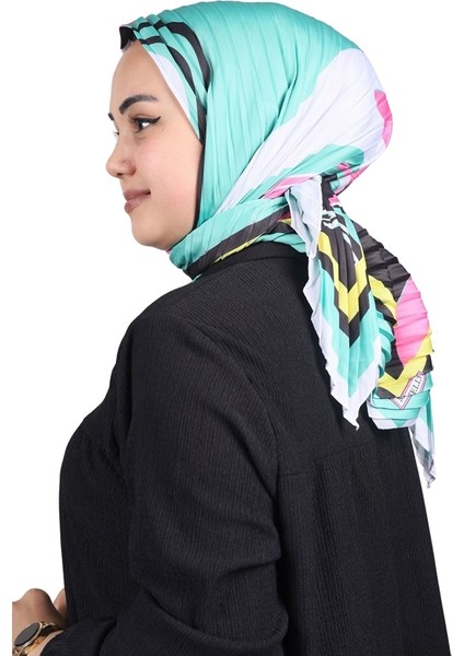 Desenli Pliseli Eşarp - Desen-04 - Renk-09