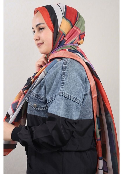 Desenli Geniş 80X185 Cm. Fresh Şal - Desen-01 - Renk-04