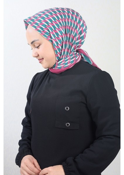 Desenli Pliseli Eşarp - Desen-04 - Renk-20