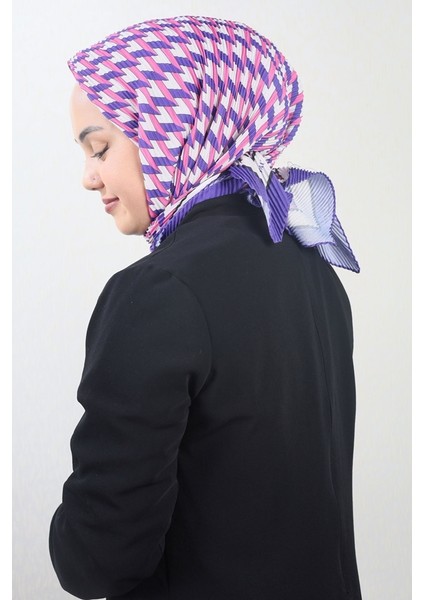 Desenli Pliseli Eşarp - Desen-04 - Renk-12