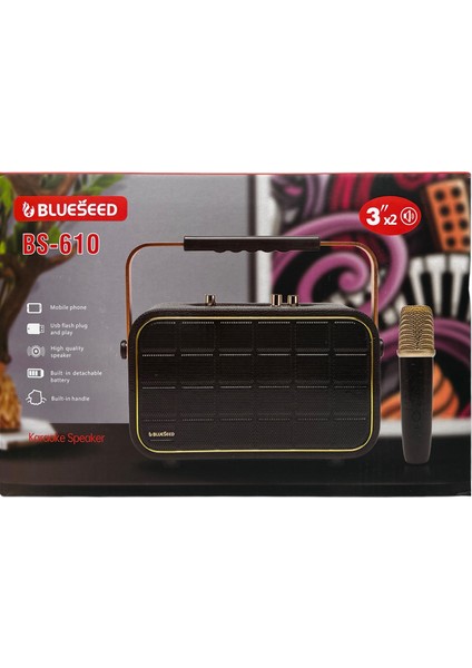 BS-610 Karaoke Box Kablosuz Hoparlör - Speaker fırsatları