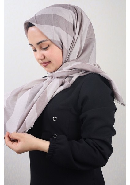 Çizgili Pamuk Eşarp - Desen-01 - Renk-09