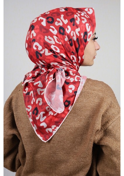 Desenli Naturel Pamuk Eşarp - Desen-02 - Renk-02