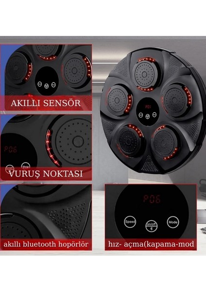 Akıllı Boks Eğitim Tahtası Boks Egzersiz Aleti Bluetooth Bağlantılı Boks Çalışma Aleti CKS454