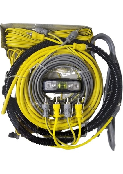 8AWG Amfi Kablo Seti Montaj Kablo Seti 1000W 8 Gauge 100A Anl Sigortalı Rca Bağlantılı fiyatları