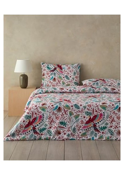 Home Parrot Fantasy Çift Kişilik Nevresim Seti Yeşil modelleri