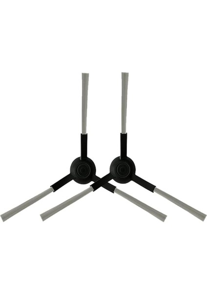 Mi Robot Viomi Se V2 V3 V2 Pro (V-RVCLM21B) / Vacuum Mop Pro (STYJ02YM) ile Uyumlu Siyah 2li Yan Fırça