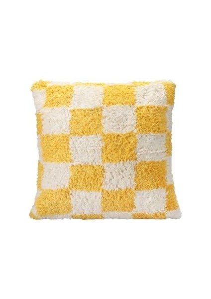 Pop Plaid Dokuma Yastık Sarı 45 x 45 cm fiyatları