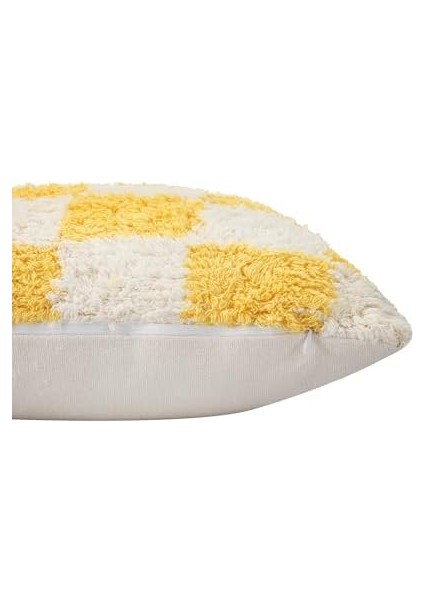 Pop Plaid Dokuma Yastık Sarı 45 x 45 cm modelleri