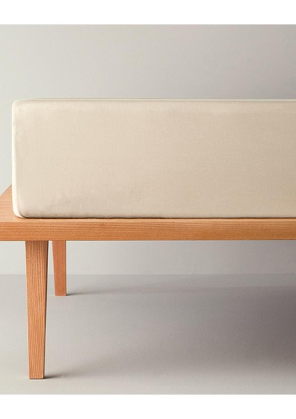 Home Micell Pamuk Saten King Size Lastikli Çarşaf Fildişi