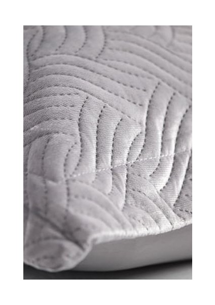 Silva Kadife Çift Kişilik Yatak Örtüsü Takımı (Gri) fiyatları