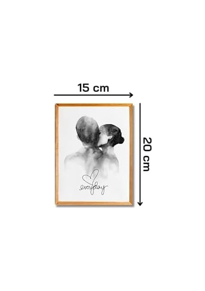 Handmade 3 Parça Ahşap Çerçeve Görünümlü Sevgililer Duvar Dekoru Salon Yatak Odası Mutfak Için Tablo Seti 45 x 40 Diğer