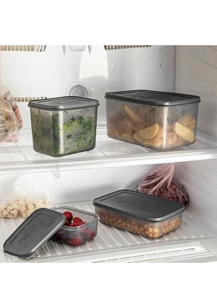 No Frost Silikon Yumuşak Kapalı Saklama Kabı Dondurucu ve Buzluk Saklama Kabı 3150 Ml, Kapaklı No Frost Saklama Kabı 3150 Ml, Derin Dondurucu Saklama Kabı 3150 ml