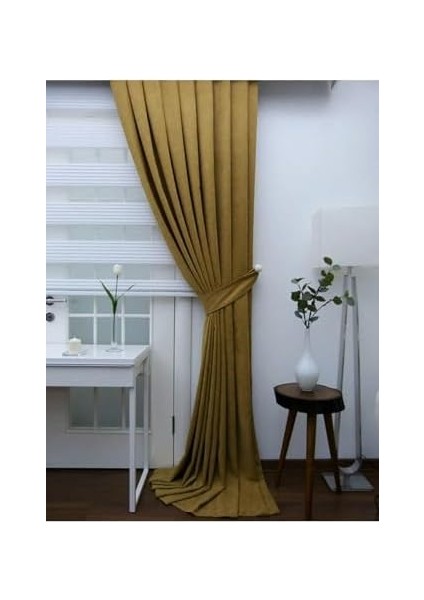 Depo Home Taç Yağ Yeşili Düz Renk 1/3 Sık Pileli Fon Perde Sık Pile Tek Kanat EVD-YAGYESILI001, Yağ Yeşili, 80 x 270 fiyatları