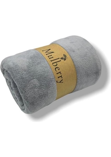 Wellsoft Battaniye Televizyon Battaniyesi Peluş Polar Battaniye Tek Kişilik 170 * 230-GRI