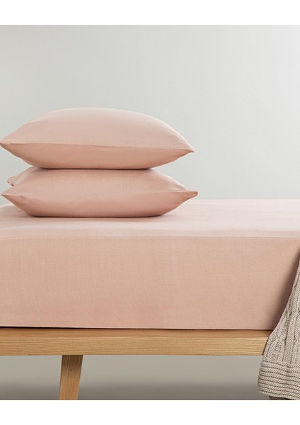 Home Novella Premium Soft Cotton Tek Kişilik Lastikli Çarşaf Takımı Gül Kurusu