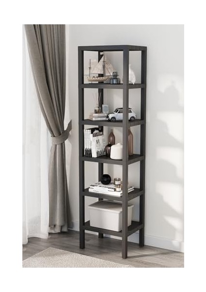 Life 6 Katlı Plastik Siyah Banyo Mutfak Rafı MIT1045 modelleri