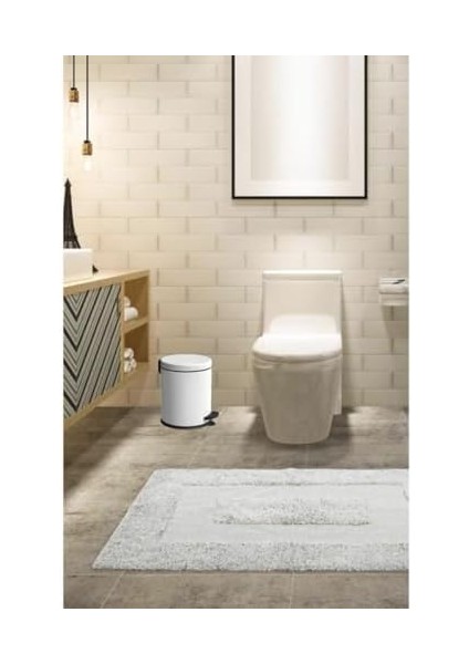 Pedallı Çöp Kovası Beyaz 5 Lt (NV1002RB)