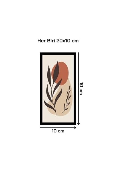 Handmade 7 Parça Bohem Yapraklar Duvar Dekoru - Salon Oturma Yatak Odası Mutfak Ofis Antre Için Tablo Seti 70 x 50 Diğer NT0X00261