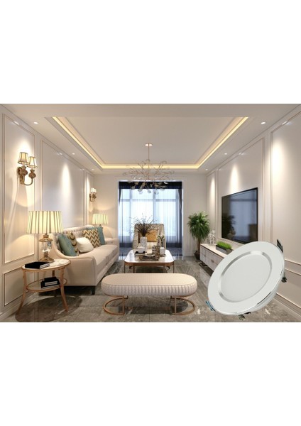 3 Renkli 7W Led Spot Lamba (10 Adet)