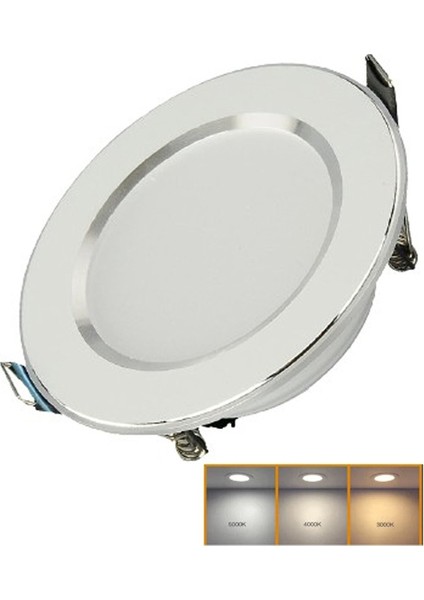 3 Renkli 7W Led Spot Lamba (10 Adet)
