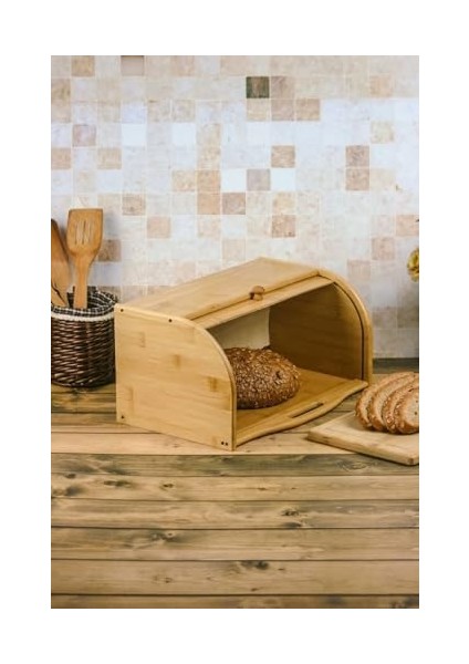Bambu Lüks Panjur Kapaklı Büyük Ekmek Dolabı, Bambu Ekmek Kutusu Ekmek Dolabı, Ekmek Sepeti Sandığı, Ekmeklik, Çok Amaçlı Bambu Kutu fiyatları