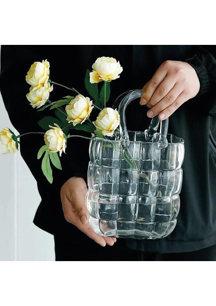 Studıo Dekoratif Çanta Şeklinde Cam Vazo Bubble GB002-TR