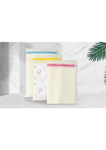 Çamaşır Yıkama Filesi Seti Renkli Fermuarlı File (6) fiyatları