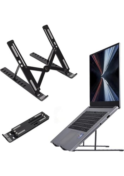 Taşınabilir 10 Kademeli Sert Plastik Laptop Stant Bilgisayar Stant Notebook Stant Tüm Laptoplarla Uyumlu Bilgisayar Standı Taşınabilir Kaymaz Stant Dizüstü Bilgisayar Stantı modelleri