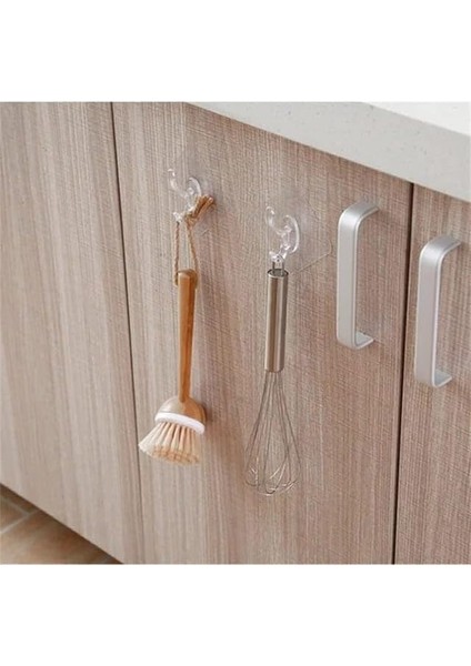 Home 6 Adet Kendinden Yapışkanlı Şeffaf Askı Askılık Havluluk,yapışkanlı Güçlü Şeffaf Askı (6) fiyatları