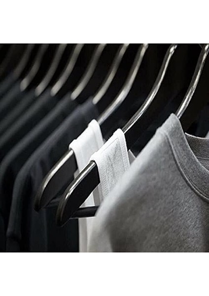 12 Adet Ahşap Görünümlü Plastik Askı, Siyah, Elbise Gömlek Pantolon Kıyafet Askısı Kalın Sağlam Malzeme fiyatları