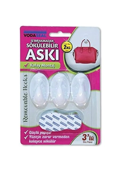 53.01.054 3'lü Beyaz Iz Bırakmayan Askı, Beyaz fiyatları