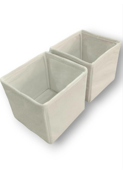 Room 2'li Beyaz Çekmece Içi Düzenleyici Organizer Set - Çok Amaçlı Dolap Içi Kutu Seti (13 * 13 * 13)