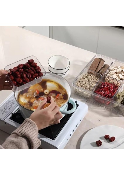 Home 8'li Saklama Kabı Seti, Kahvaltılık Taşıma Kutulu ve Düzenleyici, Buzdolabı Organizeri ve Piknik Için Ideal, Çok Amaçlı Saklama Çözümü (Beyaz) modelleri