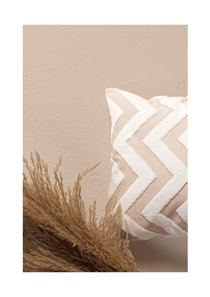 Jakarlı Kırlent 43 x 43 cm Line Bej fiyatları
