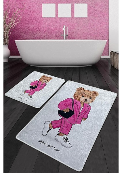 Boss Girl Banyo Halısı Djt 2li Set