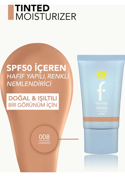 Sun Lovers Nemlendirici Etkili & Doğal Bitişli Renkli Güneş Koruyucu SPF50 (008 Caramel) 8682536090773 indirimleri