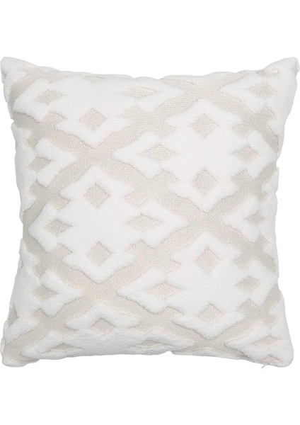 Jakarlı Kırlent 43 x 43 cm Maldive Ekru