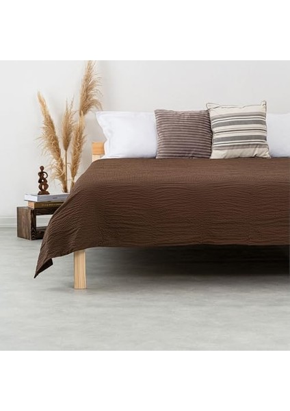 | Jazzy | Çift Kişilik Premium Çok Amaçlı Yatak Örtüsü Kahve modelleri
