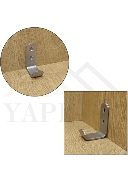 2 Ad. Çelik Portmanto Askı 30MM Gümüş - Metal Okul Çanta Masa Sıra Askısı - Modern Vestiyer Duvar Eşya Elbise Askısı - Max 50 kg Taşıma Kapasitesi modelleri