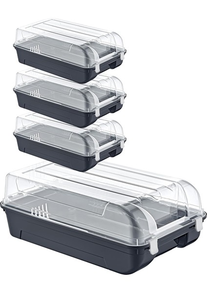 4'lü Set Erkek Antrasit Ayakkabı Kutusu