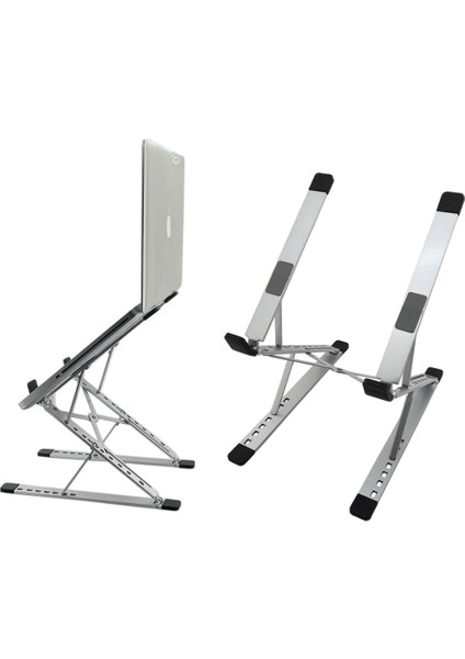 Kaliteli Tok Alüminyum Dizüstü Bilgisayar Notebook Standı Yüksekliği Ayarlanabilir 30 cm Maksimum Yükseklik Stand Taşınabilir Yükseltici MacBook Uyumlu Tüm Dizüstü Bilgisayar 10-16 Inç N8